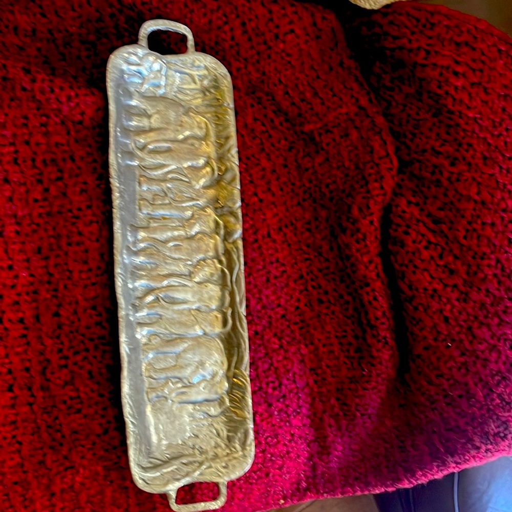 Pewter bread tray